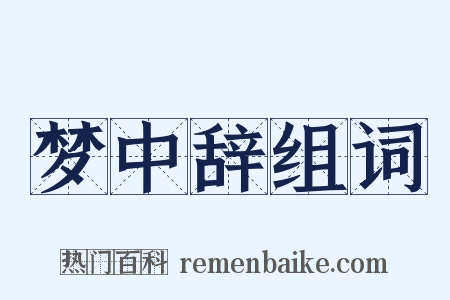 梦中辞组词是什么意思的图片